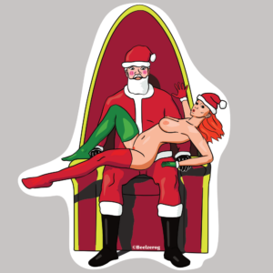 Christmas Pin-up Sticker: Santa Baby PREORDER